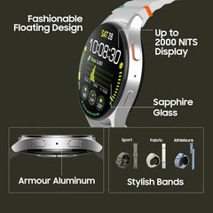 Combo Offer- Smart Watch7 : AI-Powered (44mm, Green, BT+LTE) with 3nm Processor | Dual GPS | Sapphire Glass & Armour Aluminum | 5ATM & IP68 | HR, SpO2, BP & ECG Monitor | 1-Year Warranty | 14-Day Hassle-Free Returns + Free Earbuds Pro2