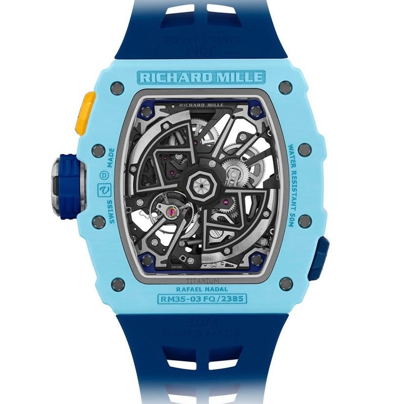 Richard Mille | RM 35-03 | Rafael Nadal Limited Version in Pastel Blue | 1 year warranty
